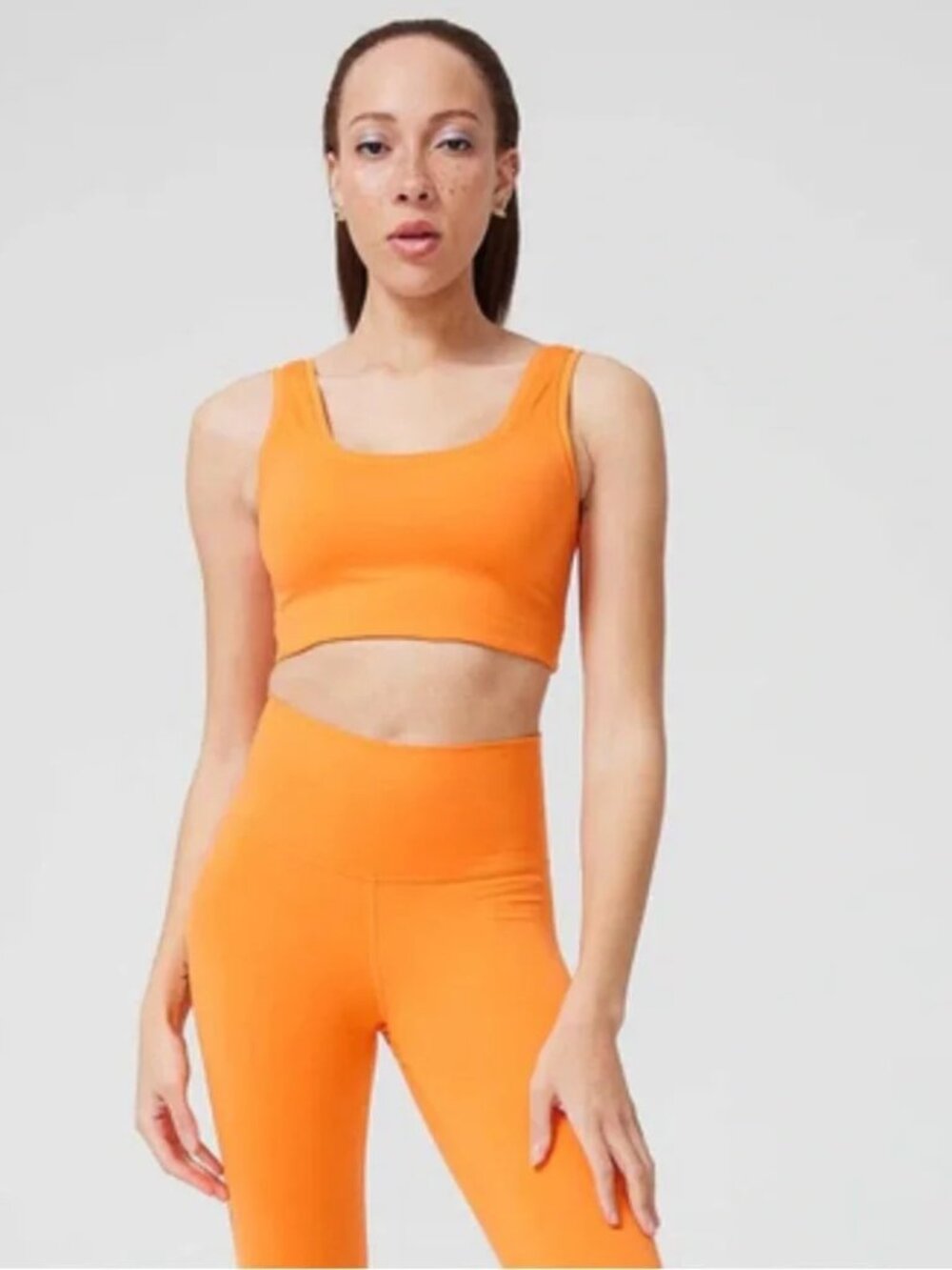 NWT TEREZ womens LEGGING orange WORK OUT tangerine YOGA ankle ATHLETIC SIZE XL